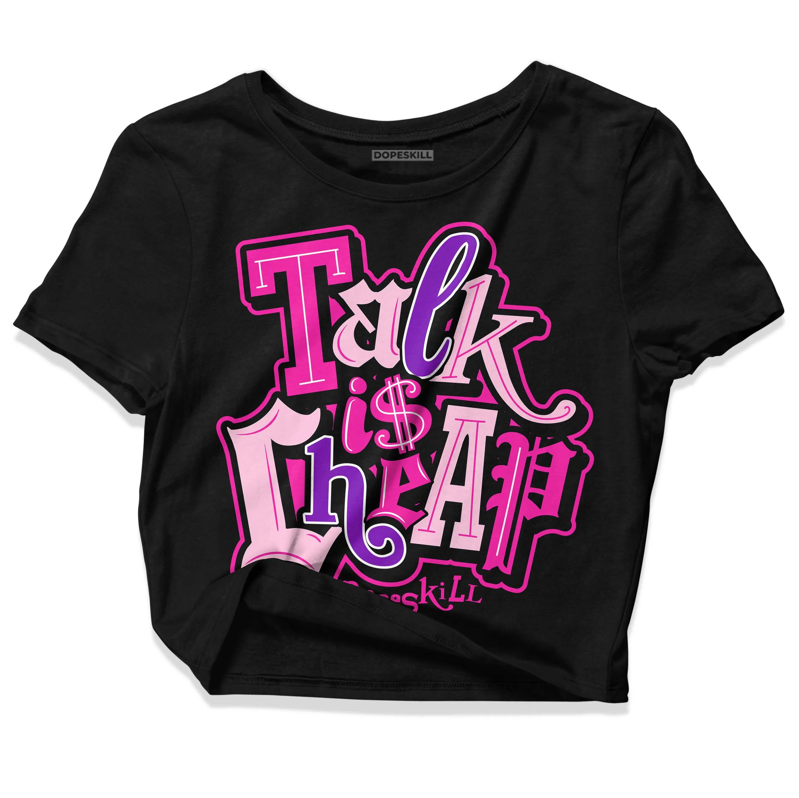 Pink Collection DopeSkill Women's Crop Top Talk Is Chip Graphic sold by DopeSkill product image thumbnail 2