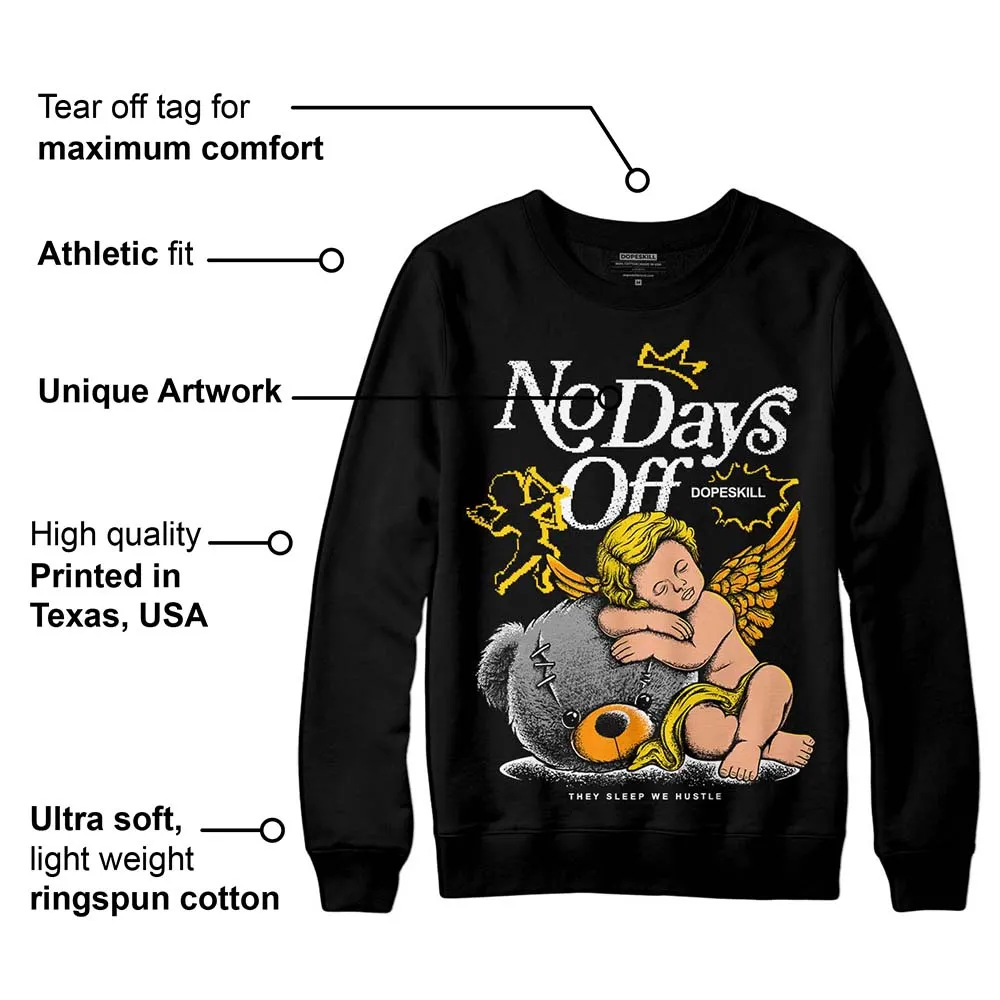 Yellow Ochre 6s DopeSkill Sweatshirt New No Days Off Graphic sold by DopeSkill product image thumbnail 3