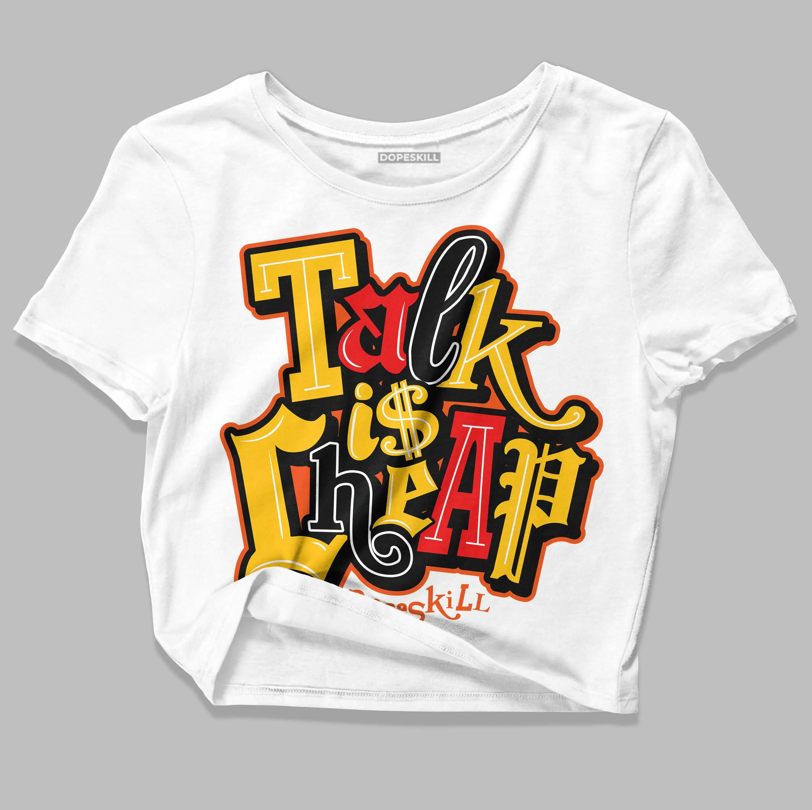 Yellow Collection DopeSkill Women's Crop Top Talk Is Chip Graphic sold by DopeSkill product image thumbnail 2