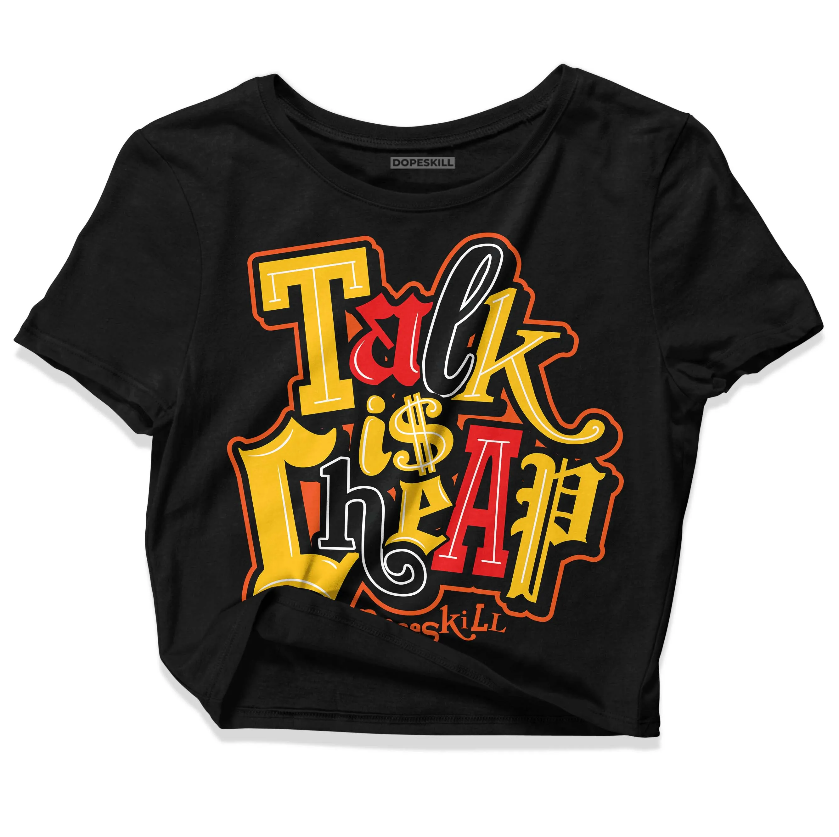 Yellow Collection DopeSkill Women's Crop Top Talk Is Chip Graphic sold by DopeSkill