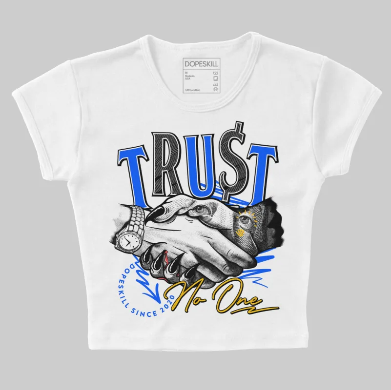 Royal Blue Collection DopeSkill Women's Crop Top Trust No One Graphic sold by DopeSkill