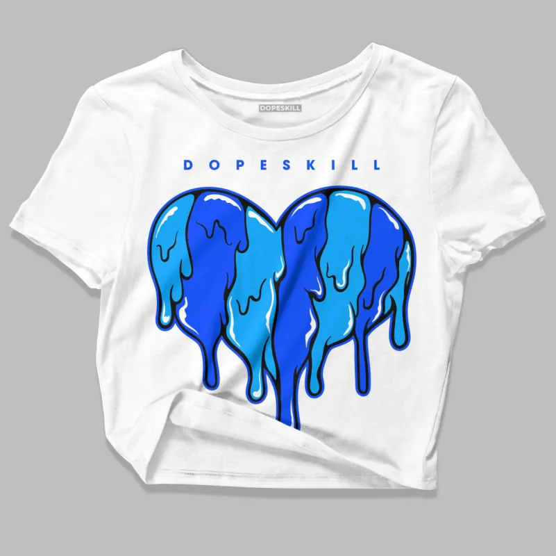 Royal Blue Collection DopeSkill Women's Crop Top Slime Drip Heart Graphic sold by DopeSkill