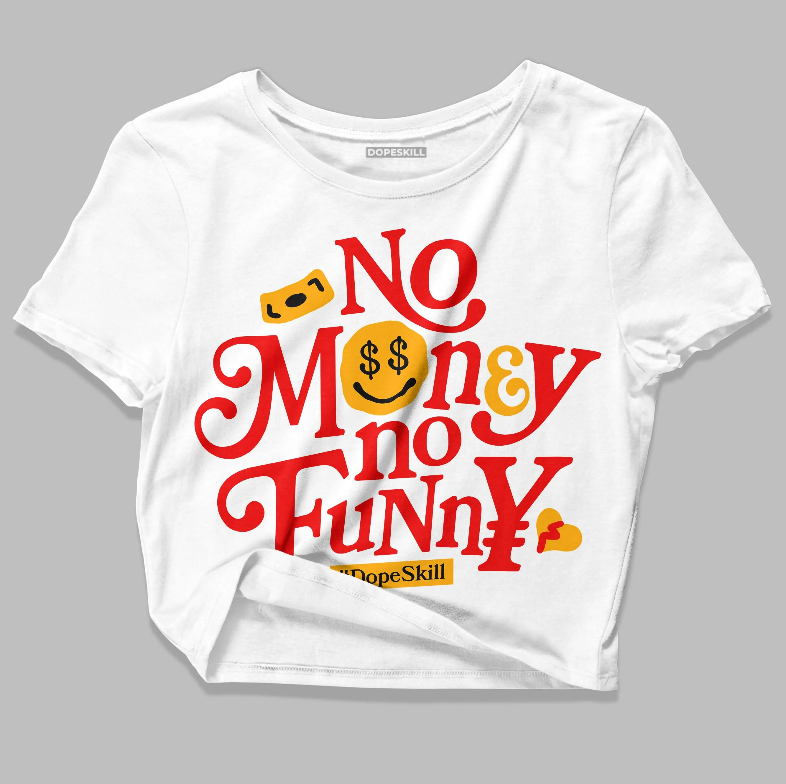 Red Collection DopeSkill Women's Crop Top No Money No Funny Graphic sold by DopeSkill product image thumbnail 2