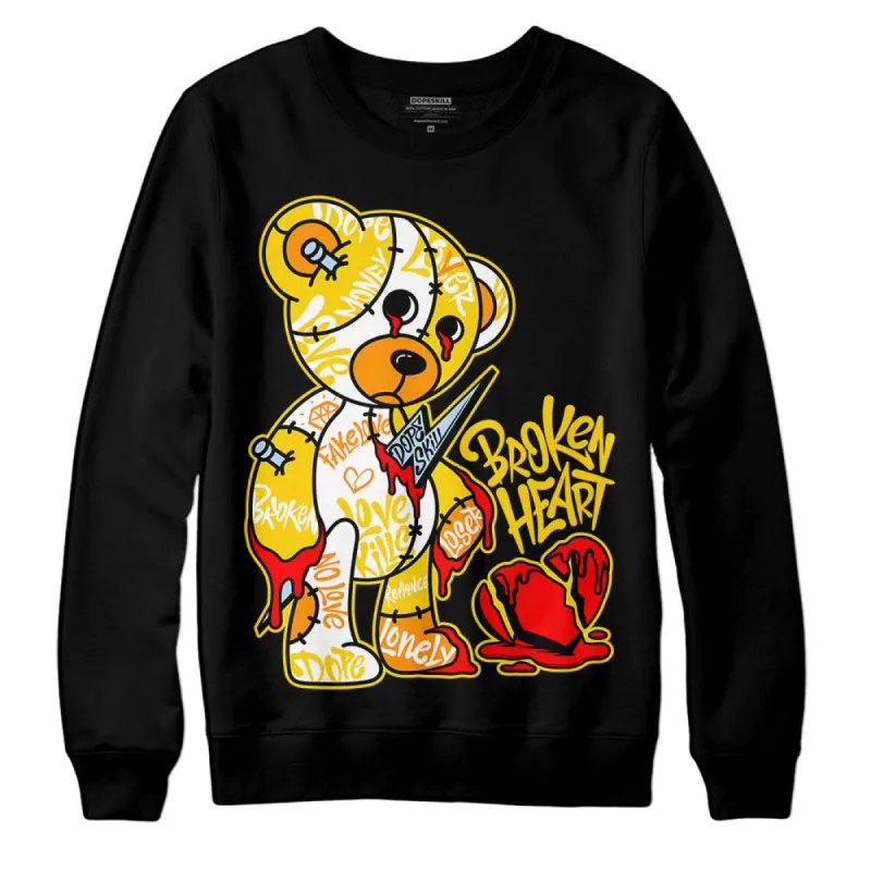 Yellow Ochre 6s DopeSkill Sweatshirt Broken Heart Graphic sold by DopeSkill