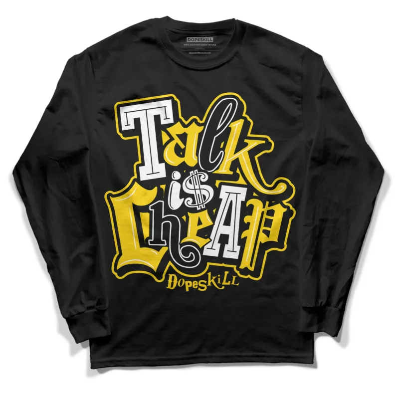 Yellow Ochre 6s DopeSkill Long Sleeve T-Shirt Talk Is Chip Graphic sold by DopeSkill