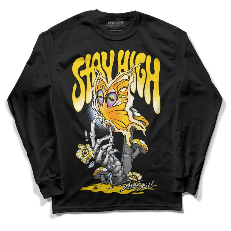 Yellow Ochre 6s DopeSkill Long Sleeve T-Shirt Stay High Graphic sold by DopeSkill