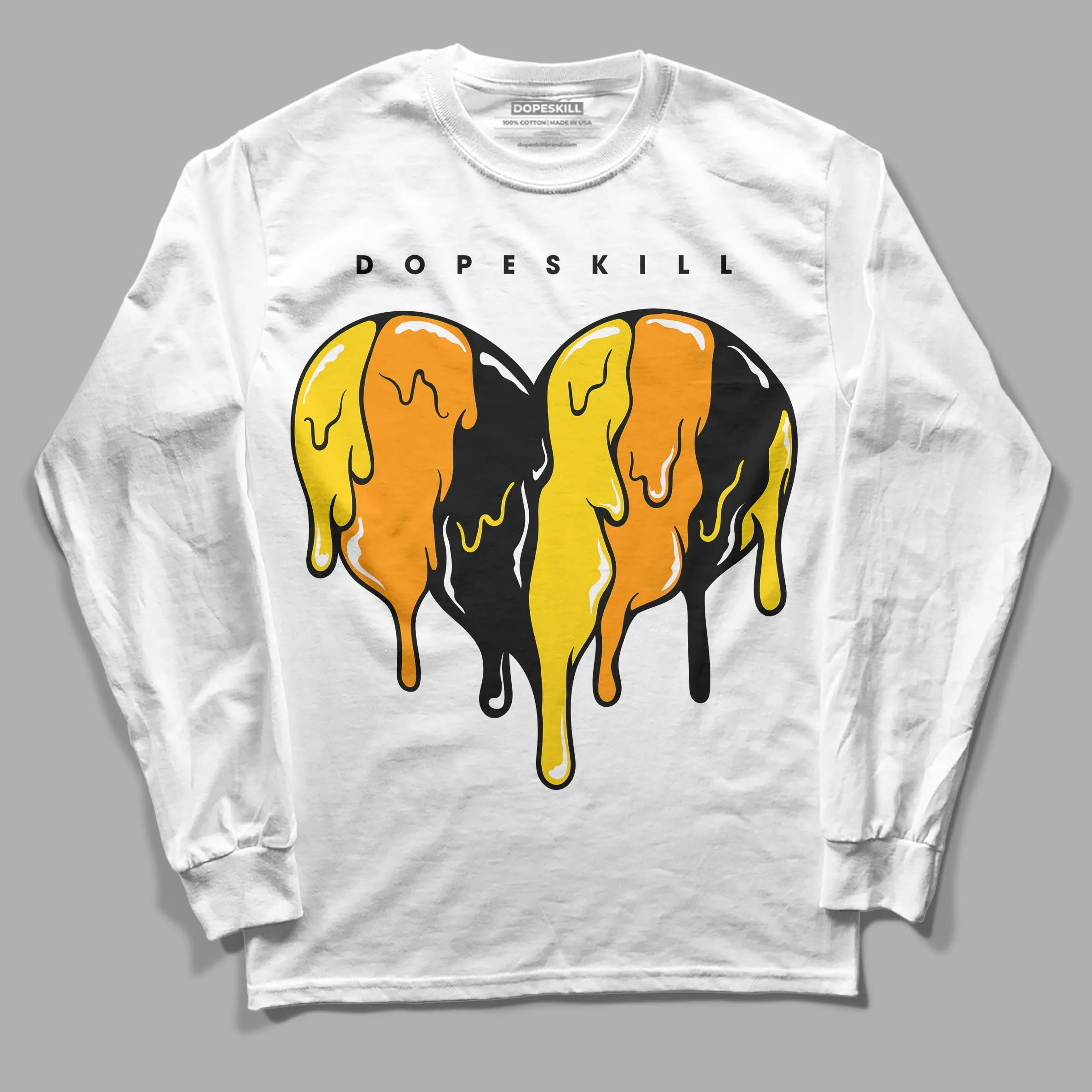 Yellow Ochre 6s DopeSkill Long Sleeve T-Shirt Slime Drip Heart Graphic sold by DopeSkill product image thumbnail 2
