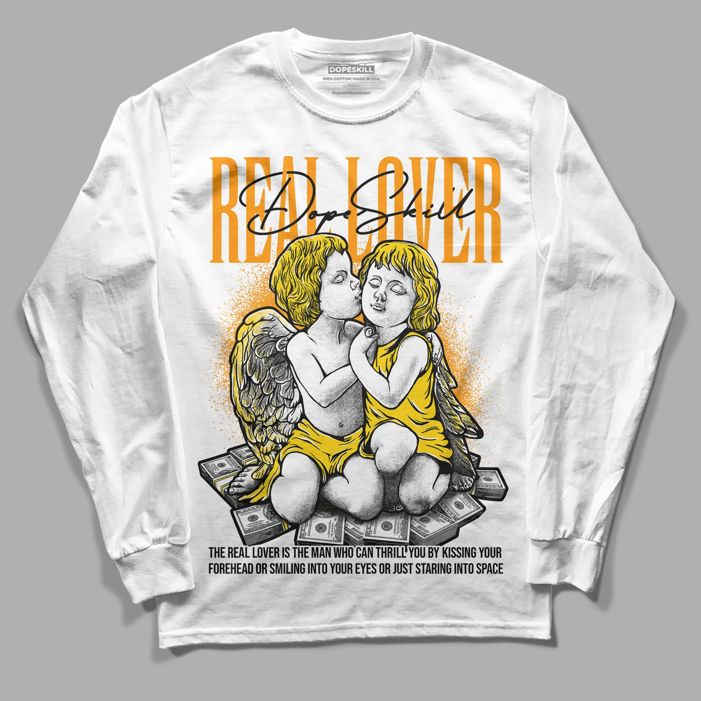 Yellow Ochre 6s DopeSkill Long Sleeve T-Shirt Real Lover Graphic sold by DopeSkill product image thumbnail 2