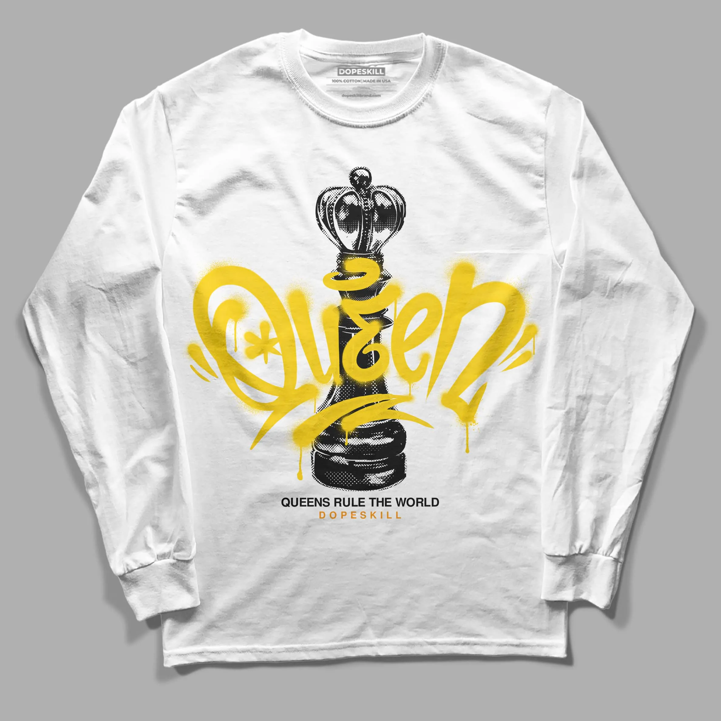 Yellow Ochre 6s DopeSkill Long Sleeve T-Shirt Queen Chess Graphic sold by DopeSkill product image thumbnail 2
