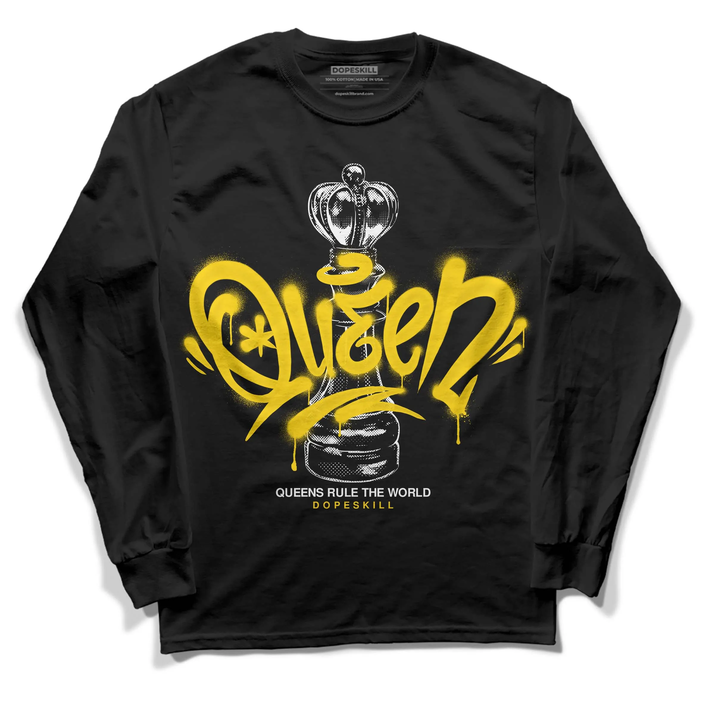 Yellow Ochre 6s DopeSkill Long Sleeve T-Shirt Queen Chess Graphic sold by DopeSkill