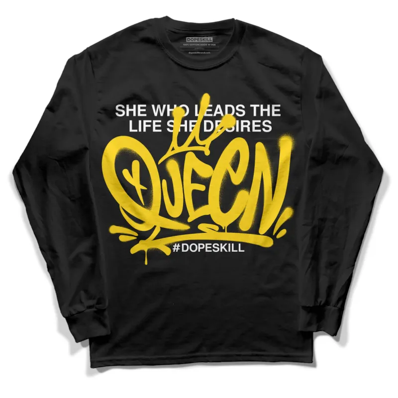 Yellow Ochre 6s DopeSkill Long Sleeve T-Shirt Queen Graphic sold by DopeSkill