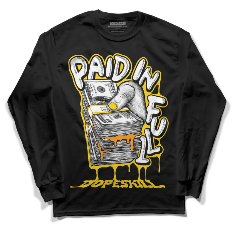 Yellow Ochre 6s DopeSkill Long Sleeve T-Shirt Paid In Full Graphic sold by DopeSkill