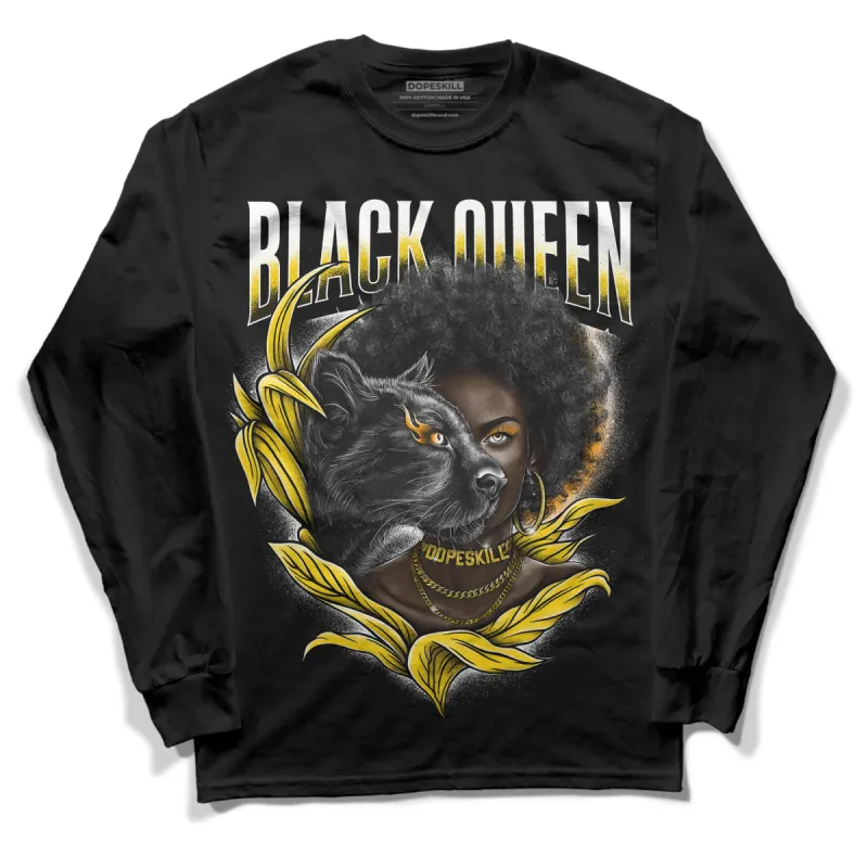 Yellow Ochre 6s DopeSkill Long Sleeve T-Shirt New Black Queen Graphic sold by DopeSkill