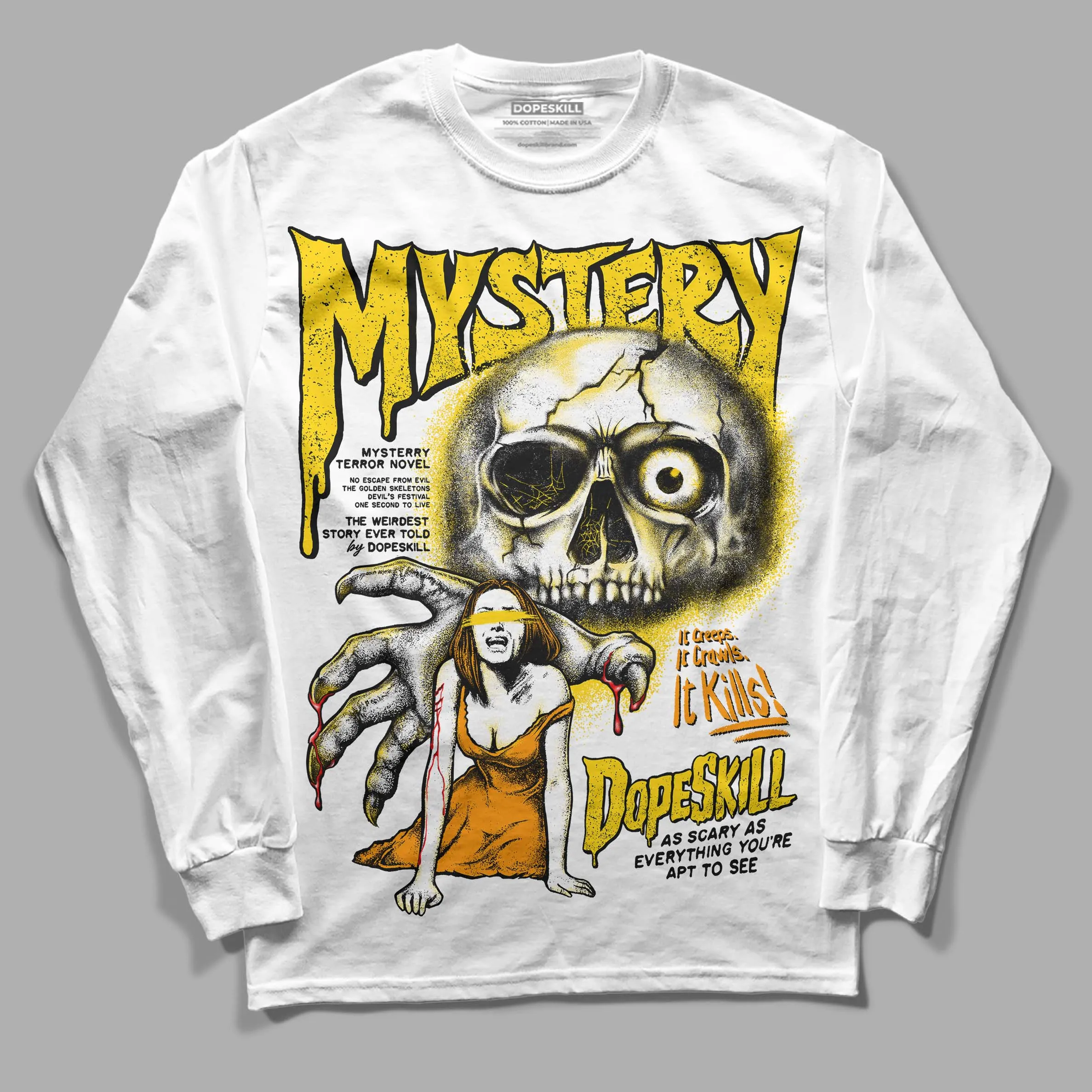 Yellow Ochre 6s DopeSkill Long Sleeve T-Shirt Mystery Ghostly Grasp Graphic sold by DopeSkill product image thumbnail 2