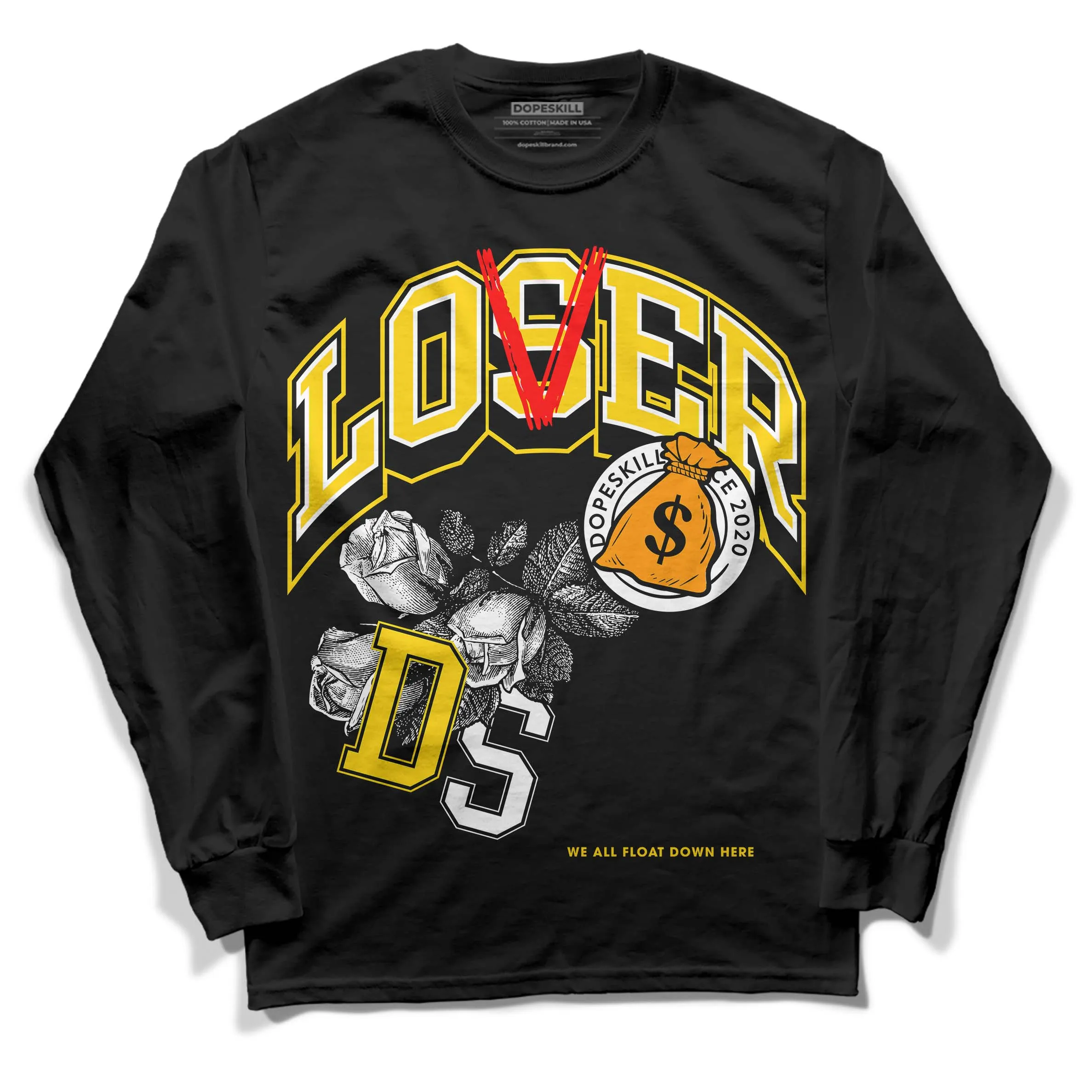 Yellow Ochre 6s DopeSkill Long Sleeve T-Shirt Loser Lover Graphic sold by DopeSkill