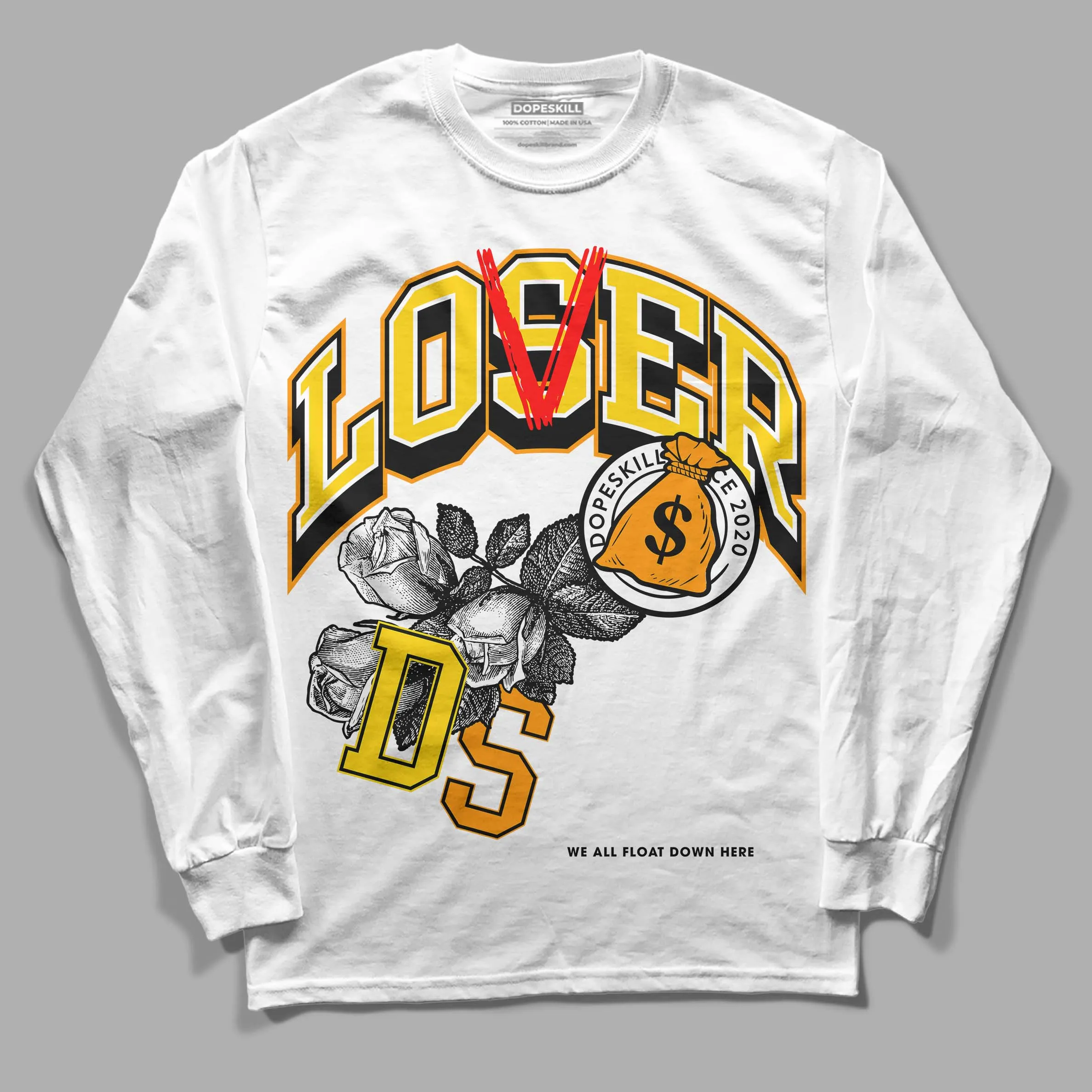 Yellow Ochre 6s DopeSkill Long Sleeve T-Shirt Loser Lover Graphic sold by DopeSkill product image thumbnail 2