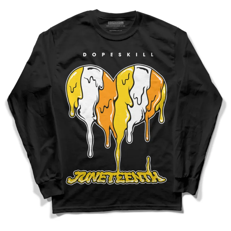 Yellow Ochre 6s DopeSkill Long Sleeve T-Shirt Juneteenth Heart Graphic sold by DopeSkill