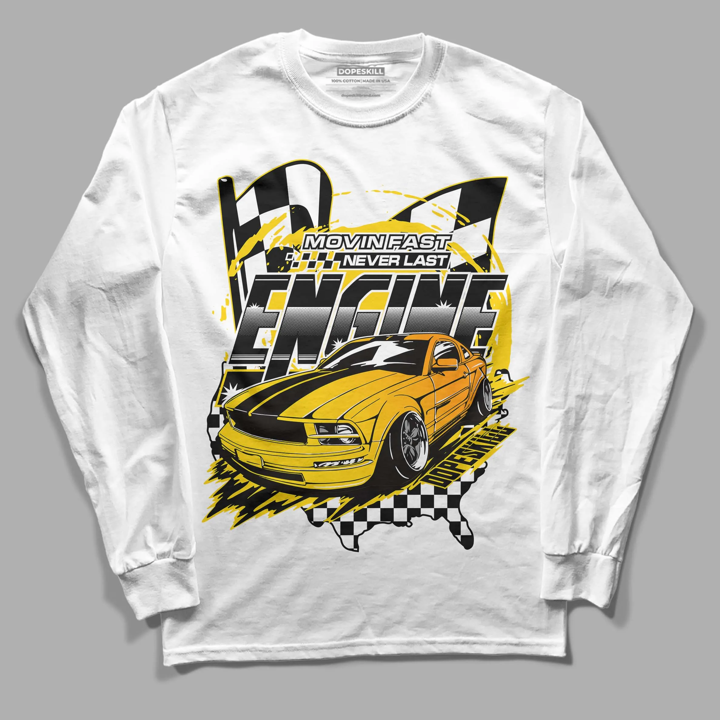 Yellow Ochre 6s DopeSkill Long Sleeve T-Shirt ENGINE Tshirt Graphic sold by DopeSkill product image thumbnail 2