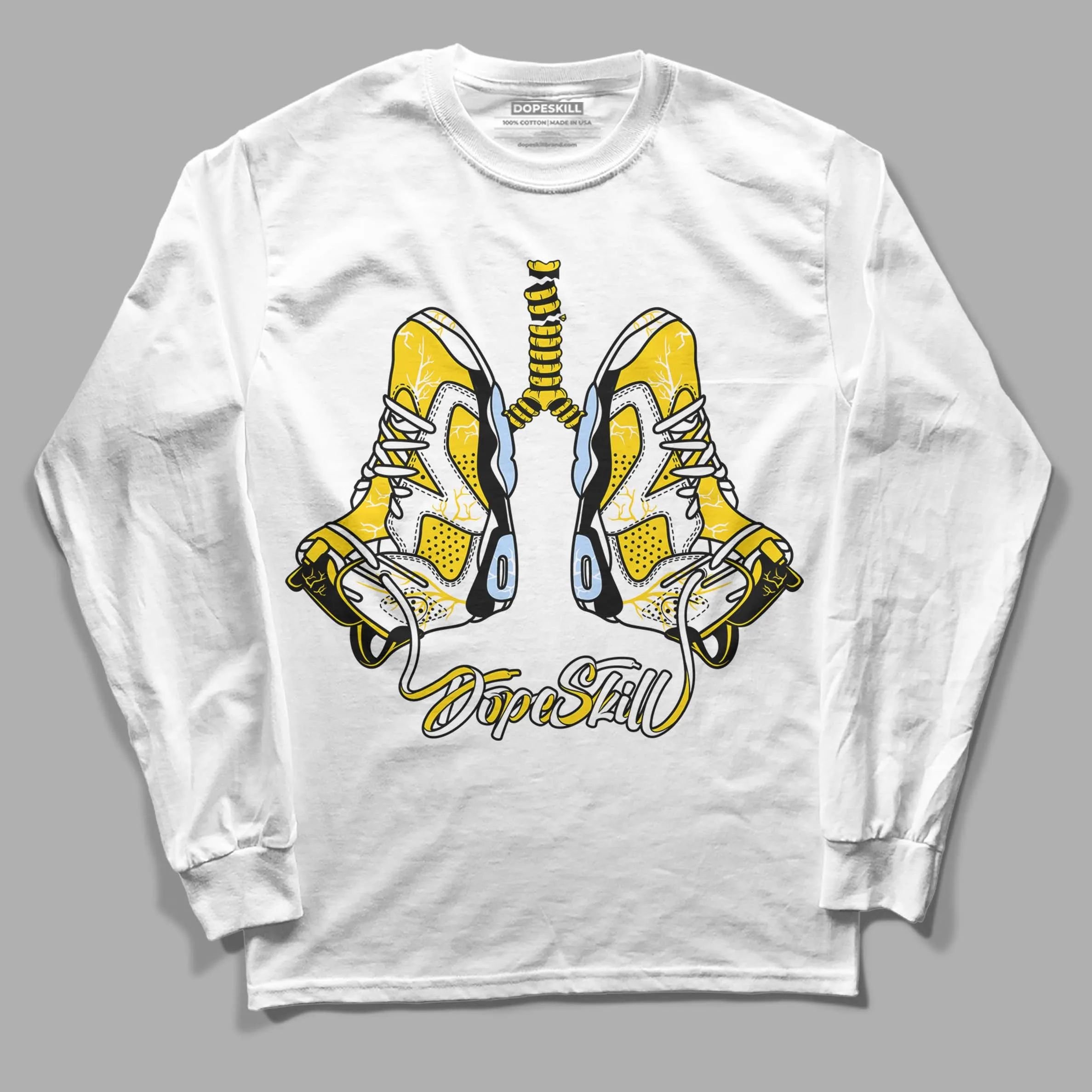 Yellow Ochre 6s DopeSkill Long Sleeve T-Shirt Breathe Graphic sold by DopeSkill product image thumbnail 2
