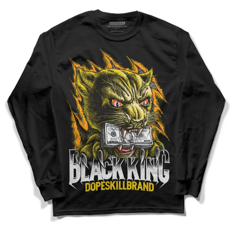 Yellow Ochre 6s DopeSkill Long Sleeve T-Shirt Black King Graphic sold by DopeSkill