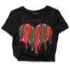 Dunk Mystic Red Cargo Khaki DopeSkill Women's Crop Top Slime Drip Heart Graphic sold by DopeSkill