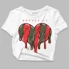 Dunk Mystic Red Cargo Khaki DopeSkill Women's Crop Top Slime Drip Heart Graphic sold by DopeSkill