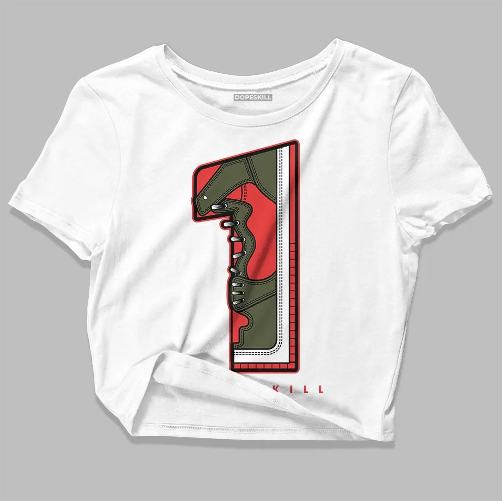 Dunk Mystic Red Cargo Khaki DopeSkill Women's Crop Top No.1 Graphic sold by DopeSkill