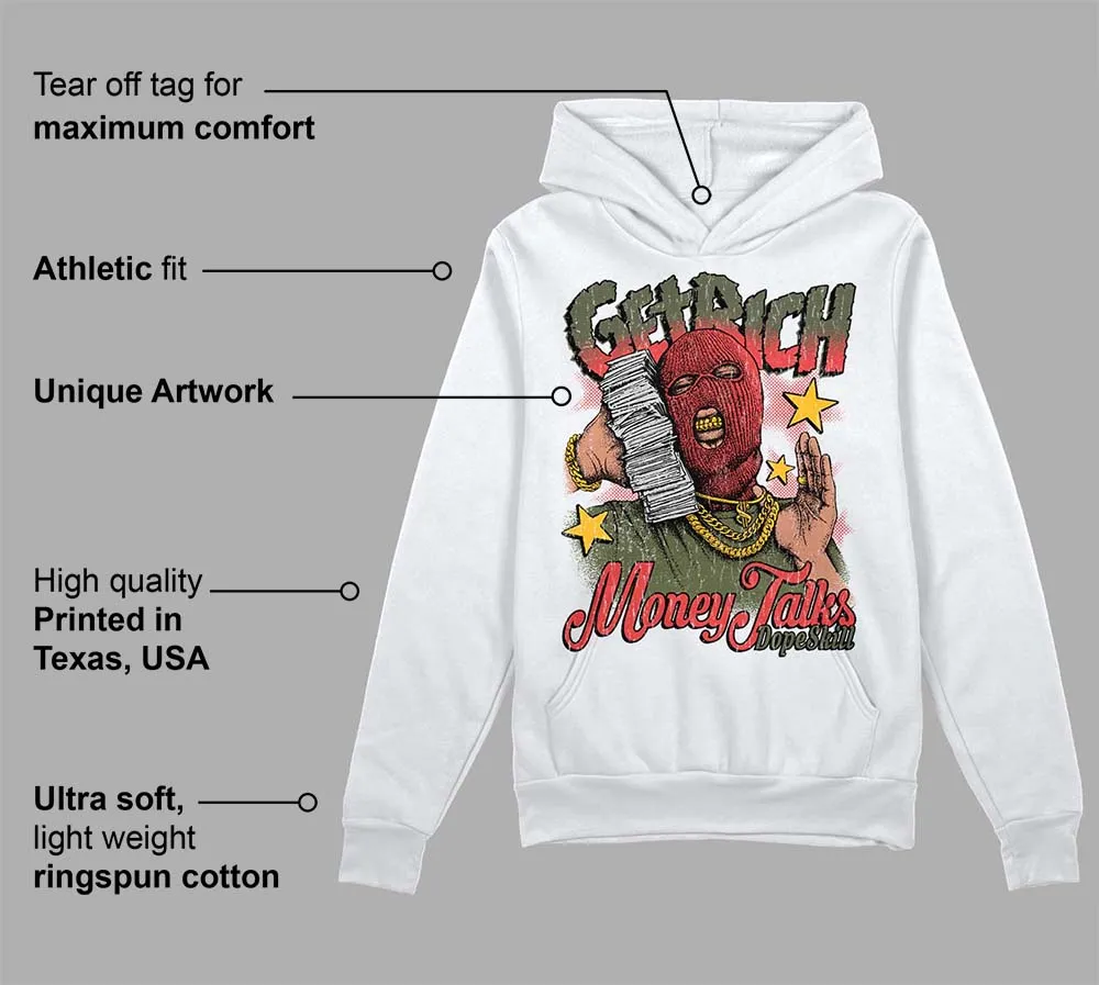 Dunk Mystic Red Cargo Khaki DopeSkill Hoodie Sweatshirt Get Rich Graphic sold by DopeSkill product image thumbnail 3