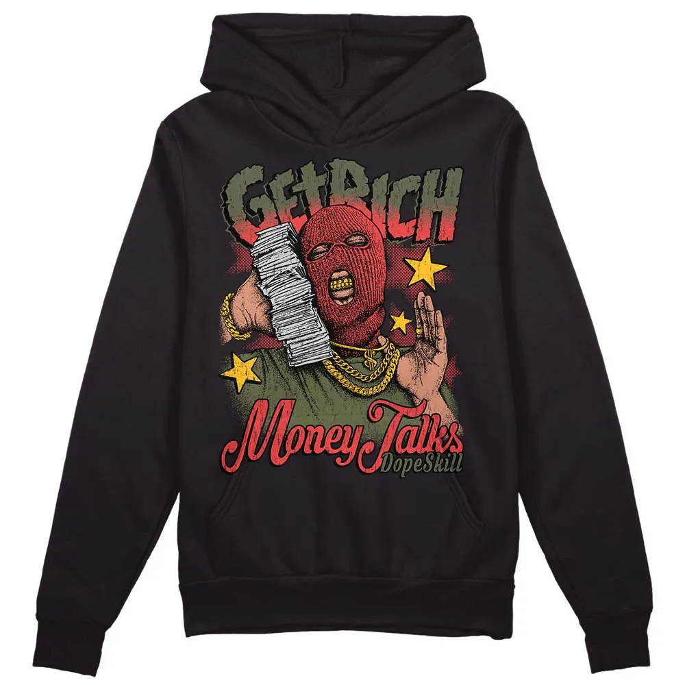 Dunk Mystic Red Cargo Khaki DopeSkill Hoodie Sweatshirt Get Rich Graphic sold by DopeSkill product image thumbnail 2