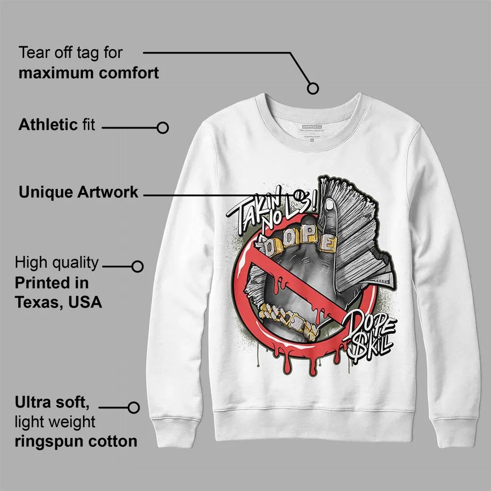 Dunk Mystic Red Cargo Khaki DopeSkill Sweatshirt Takin No L's Graphic sold by DopeSkill product image thumbnail 3