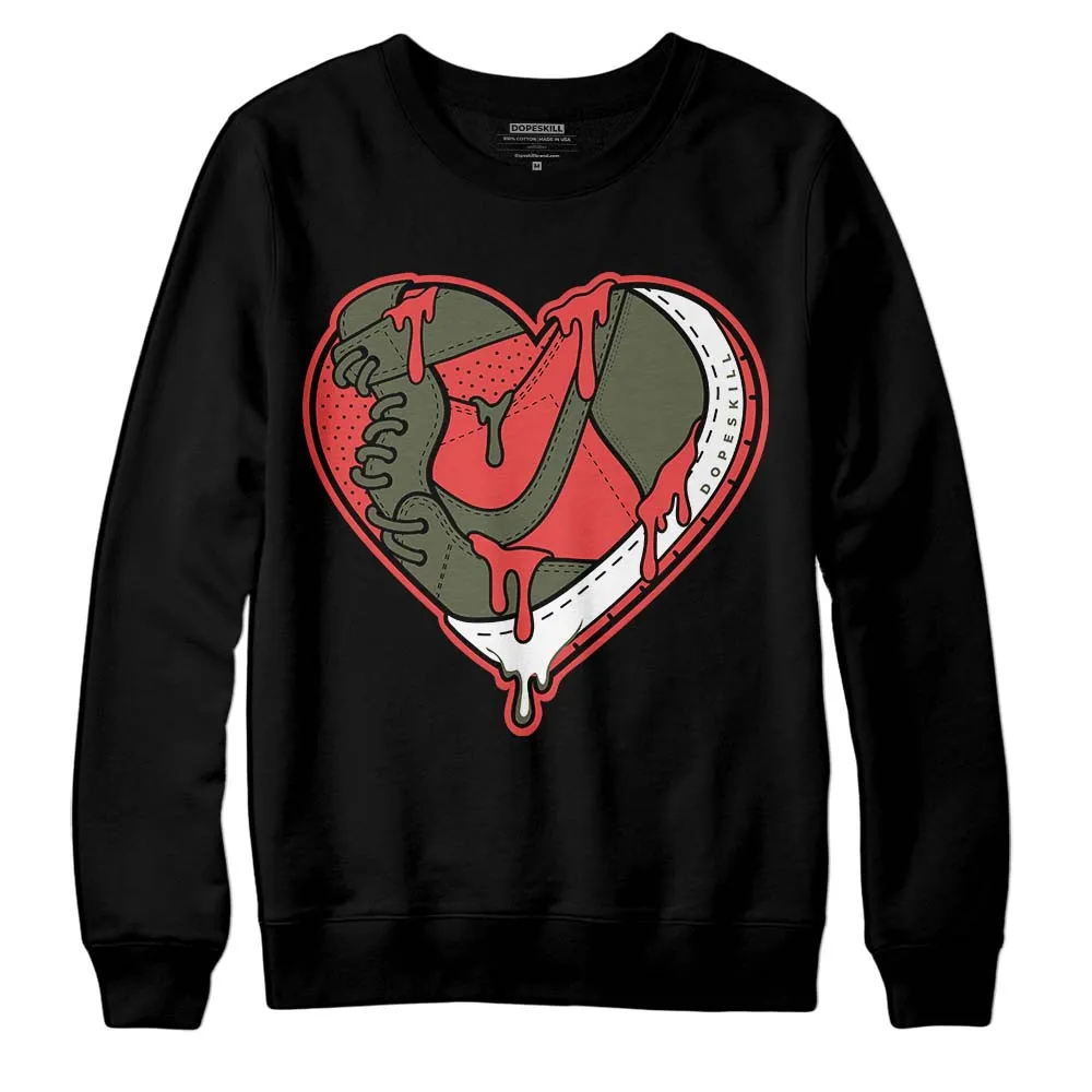 Dunk Mystic Red Cargo Khaki DopeSkill Sweatshirt Heart Jordan 1 Graphic sold by DopeSkill product image thumbnail 2