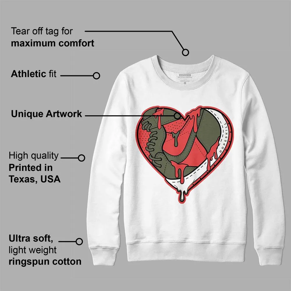 Dunk Mystic Red Cargo Khaki DopeSkill Sweatshirt Heart Jordan 1 Graphic sold by DopeSkill product image thumbnail 3