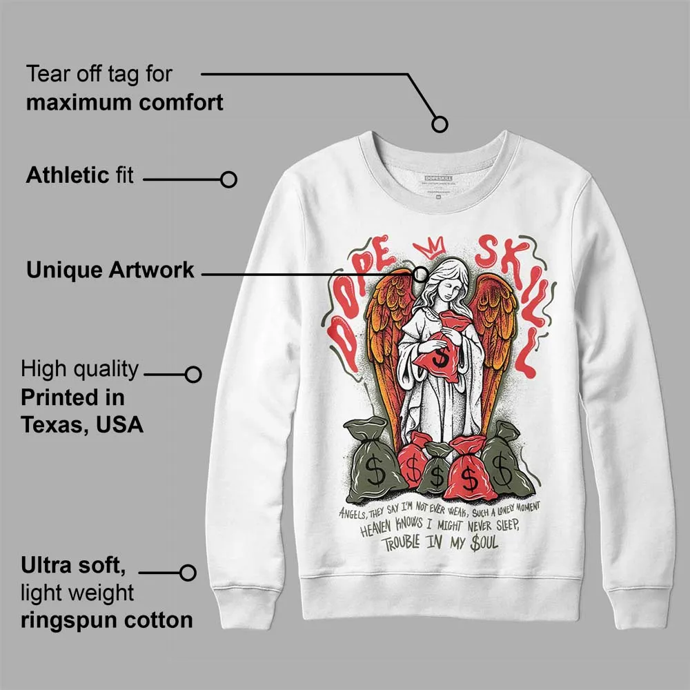 Dunk Mystic Red Cargo Khaki DopeSkill Sweatshirt Angels Graphic sold by DopeSkill product image thumbnail 3