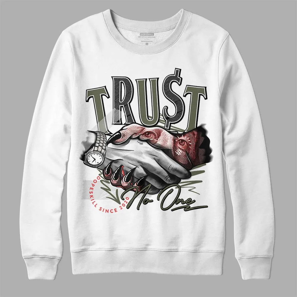 Dunk Mystic Red Cargo Khaki DopeSkill Sweatshirt Trust No One Graphic sold by DopeSkill