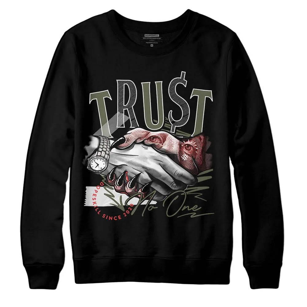 Dunk Mystic Red Cargo Khaki DopeSkill Sweatshirt Trust No One Graphic sold by DopeSkill product image thumbnail 2