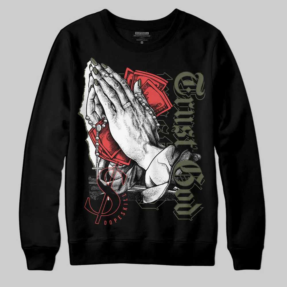 Dunk Mystic Red Cargo Khaki DopeSkill Sweatshirt Trust God Graphic sold by DopeSkill product image thumbnail 2