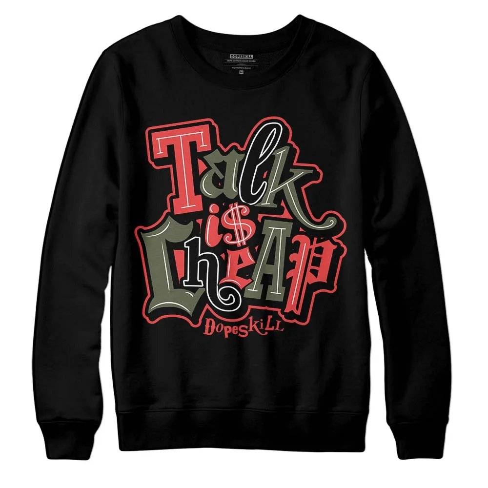 Dunk Mystic Red Cargo Khaki DopeSkill Sweatshirt Talk Is Chip Graphic sold by DopeSkill product image thumbnail 2