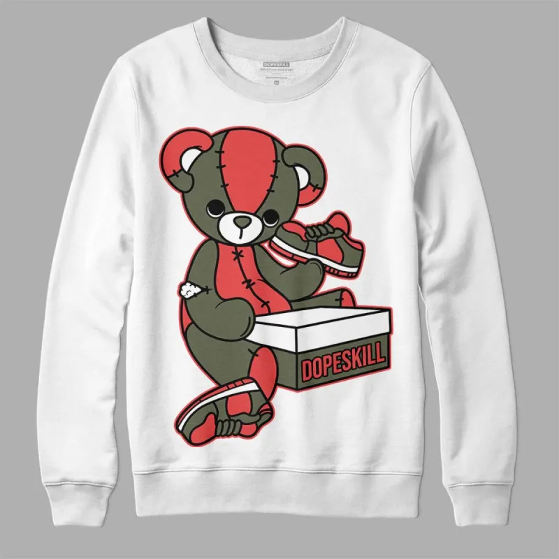 Dunk Mystic Red Cargo Khaki DopeSkill Sweatshirt Sneakerhead BEAR Graphic sold by DopeSkill