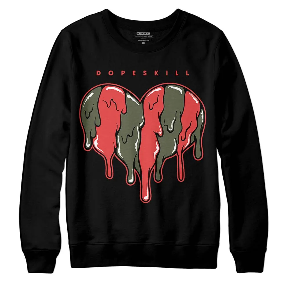 Dunk Mystic Red Cargo Khaki DopeSkill Sweatshirt Slime Drip Heart Graphic sold by DopeSkill product image thumbnail 2