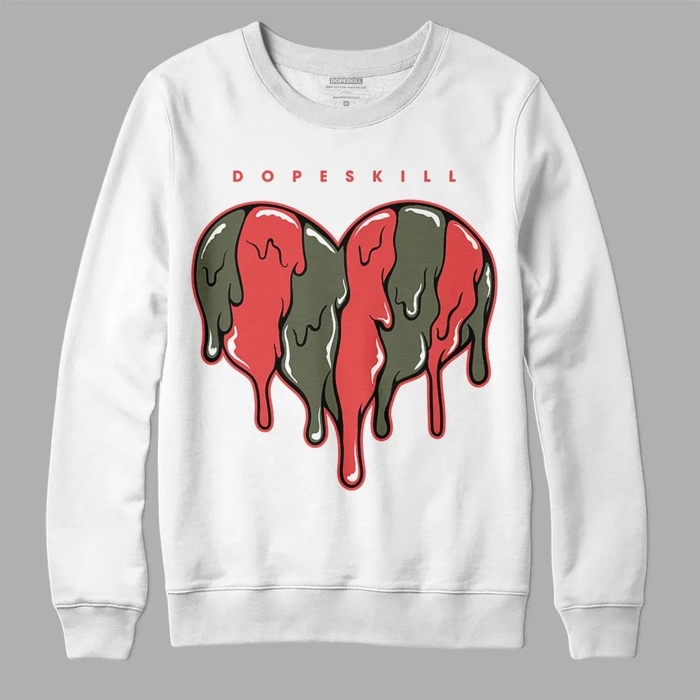 Dunk Mystic Red Cargo Khaki DopeSkill Sweatshirt Slime Drip Heart Graphic sold by DopeSkill