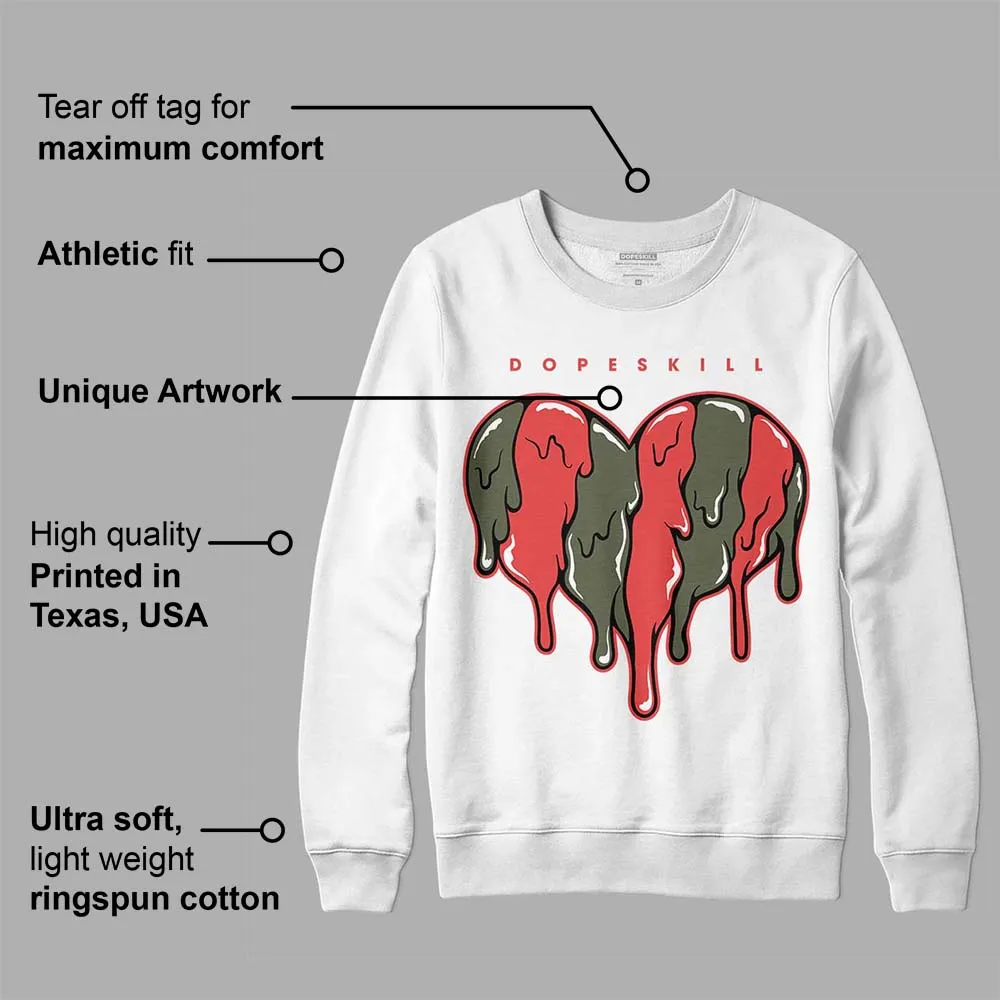 Dunk Mystic Red Cargo Khaki DopeSkill Sweatshirt Slime Drip Heart Graphic sold by DopeSkill product image thumbnail 3