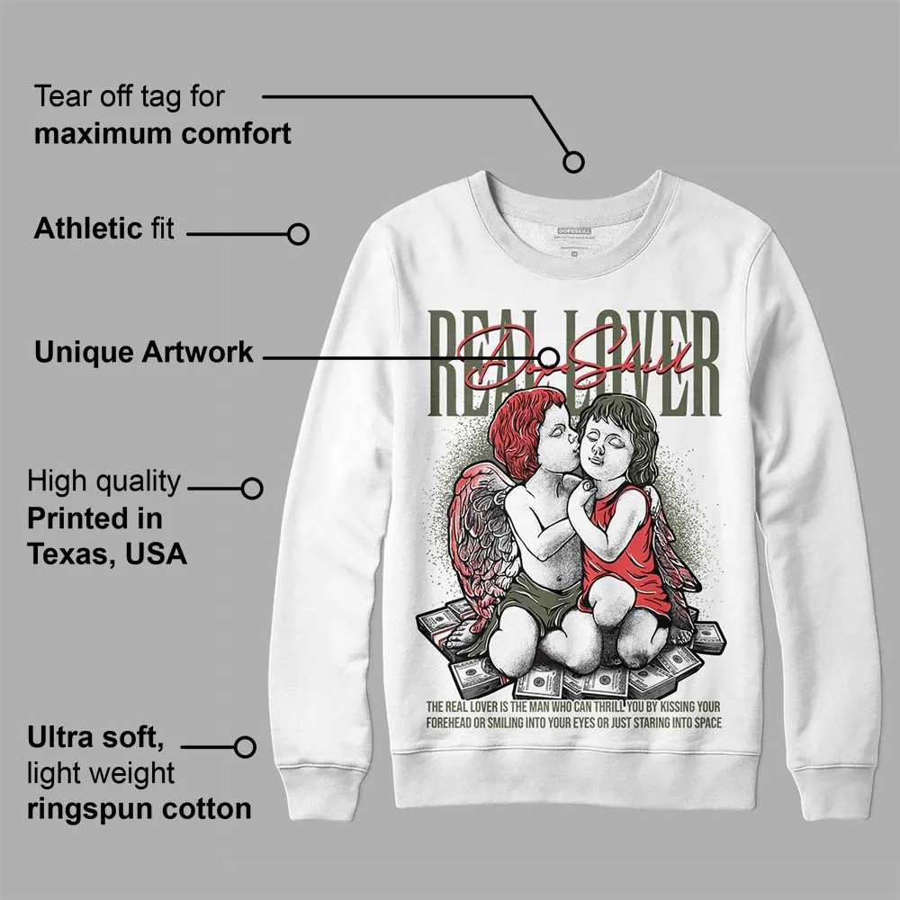 Dunk Mystic Red Cargo Khaki DopeSkill Sweatshirt Real Lover Graphic sold by DopeSkill product image thumbnail 3