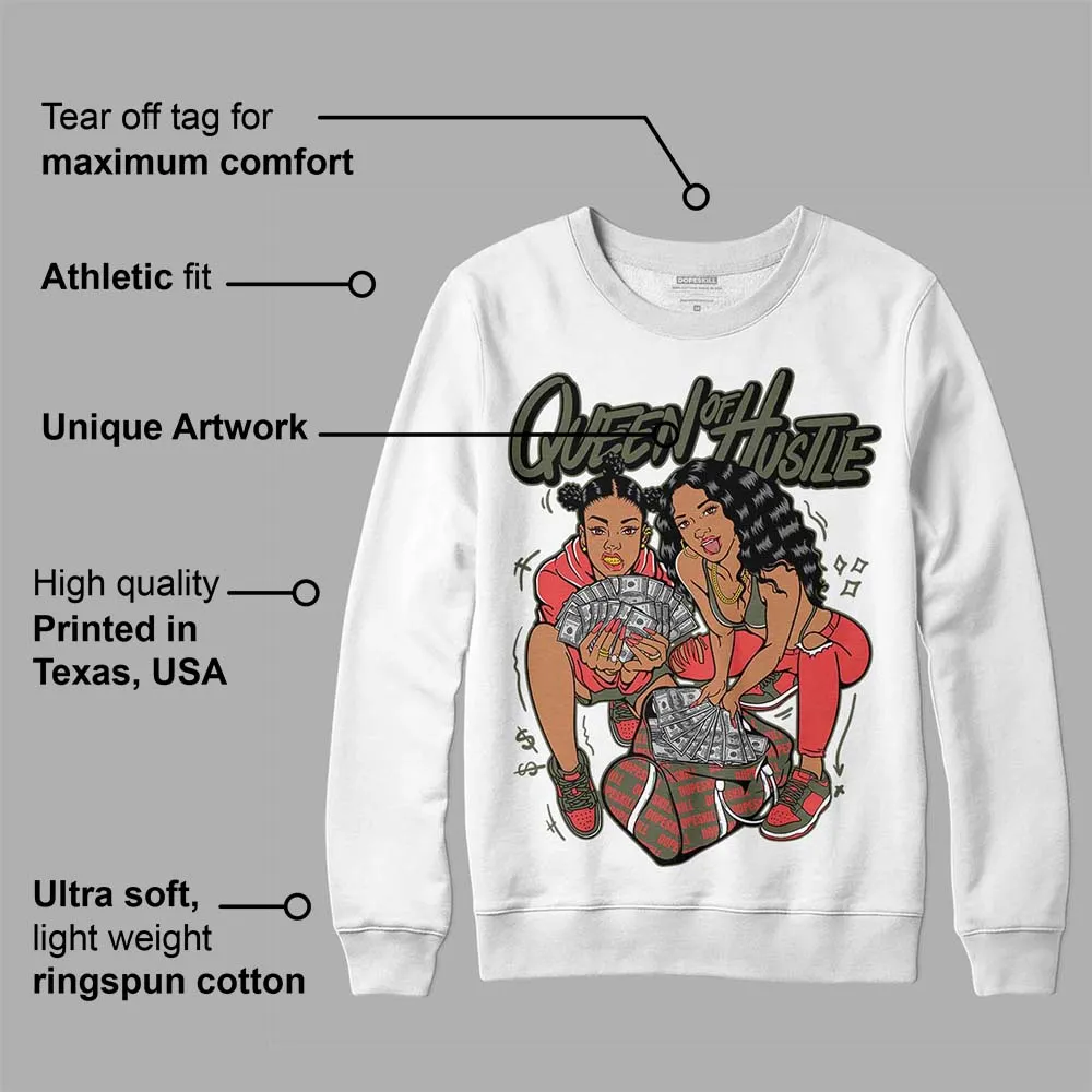 Dunk Mystic Red Cargo Khaki DopeSkill Sweatshirt Queen Of Hustle Graphic sold by DopeSkill product image thumbnail 3