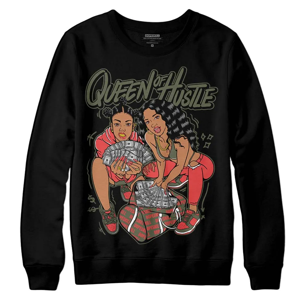 Dunk Mystic Red Cargo Khaki DopeSkill Sweatshirt Queen Of Hustle Graphic sold by DopeSkill product image thumbnail 2