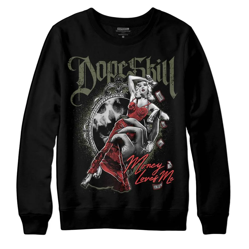 Dunk Mystic Red Cargo Khaki DopeSkill Sweatshirt Money Loves Me Graphic sold by DopeSkill product image thumbnail 2