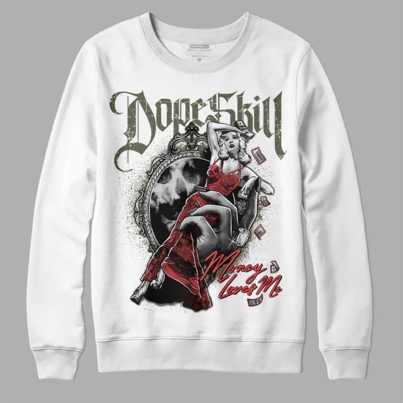 Dunk Mystic Red Cargo Khaki DopeSkill Sweatshirt Money Loves Me Graphic sold by DopeSkill