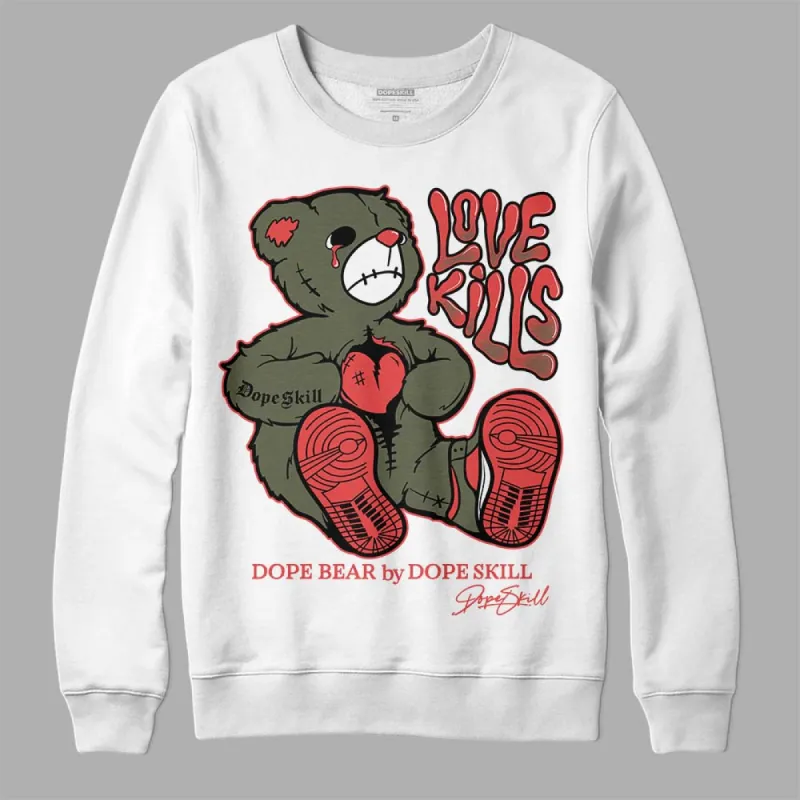 Dunk Mystic Red Cargo Khaki DopeSkill Sweatshirt Love Kills Graphic sold by DopeSkill
