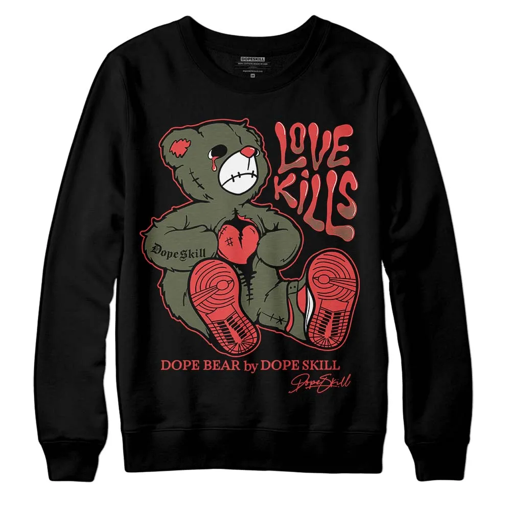 Dunk Mystic Red Cargo Khaki DopeSkill Sweatshirt Love Kills Graphic sold by DopeSkill product image thumbnail 2