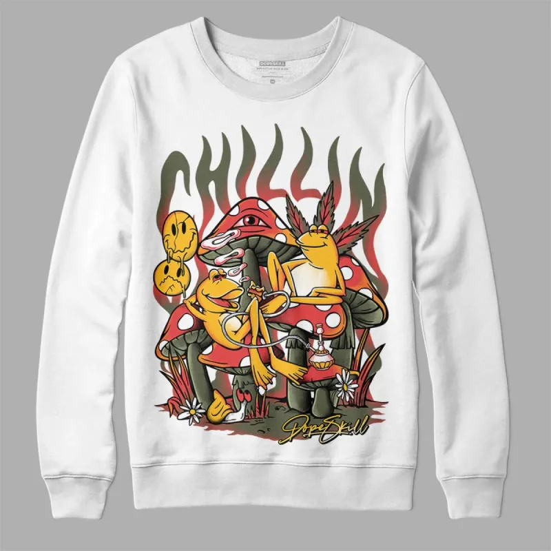 Dunk Mystic Red Cargo Khaki DopeSkill Sweatshirt Chillin Graphic sold by DopeSkill