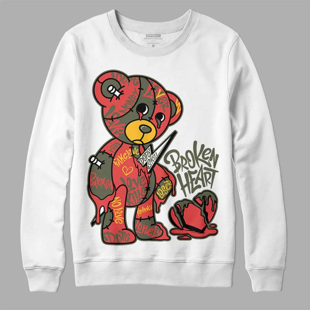 Dunk Mystic Red Cargo Khaki DopeSkill Sweatshirt Broken Heart Graphic sold by DopeSkill